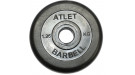 Диск обрезиненный, чёрного цвета, 26 мм, 1,25 кг  Atlet